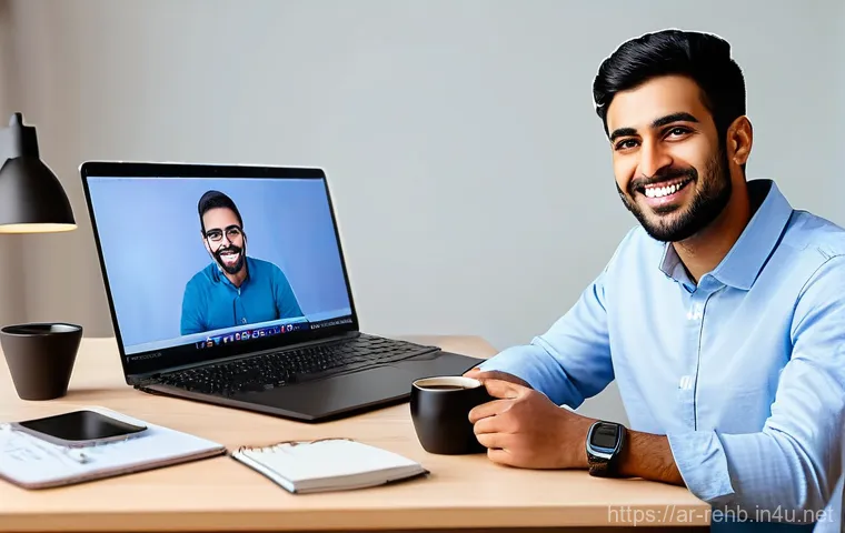 뇌졸중 언어재활 최신 기술 - **Prompt 2: VR/AR for Communication Practice**
    "A dignified senior Arab man, wearing a tradition...