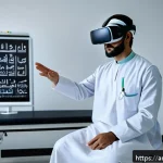 뇌 손상 재활 성공 사례 - A modern neurorehabilitation clinic scene in a Middle Eastern setting, featuring an adult patient we...